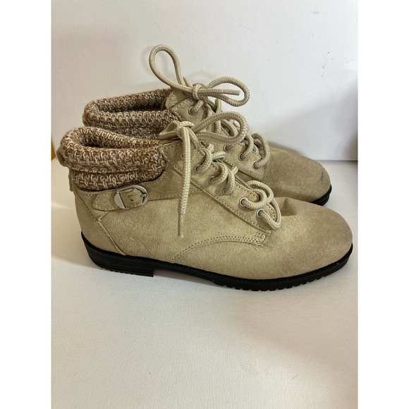 Original Rugged Outback Tan Suede Hiking Boots 6W - Picture 1 of 10